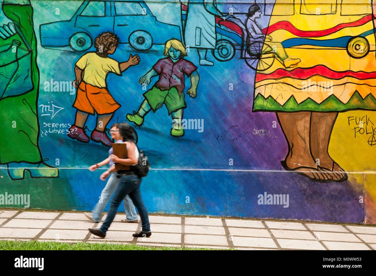 Costa Rica,San Jose Province,San Jose,Mural Stock Photo