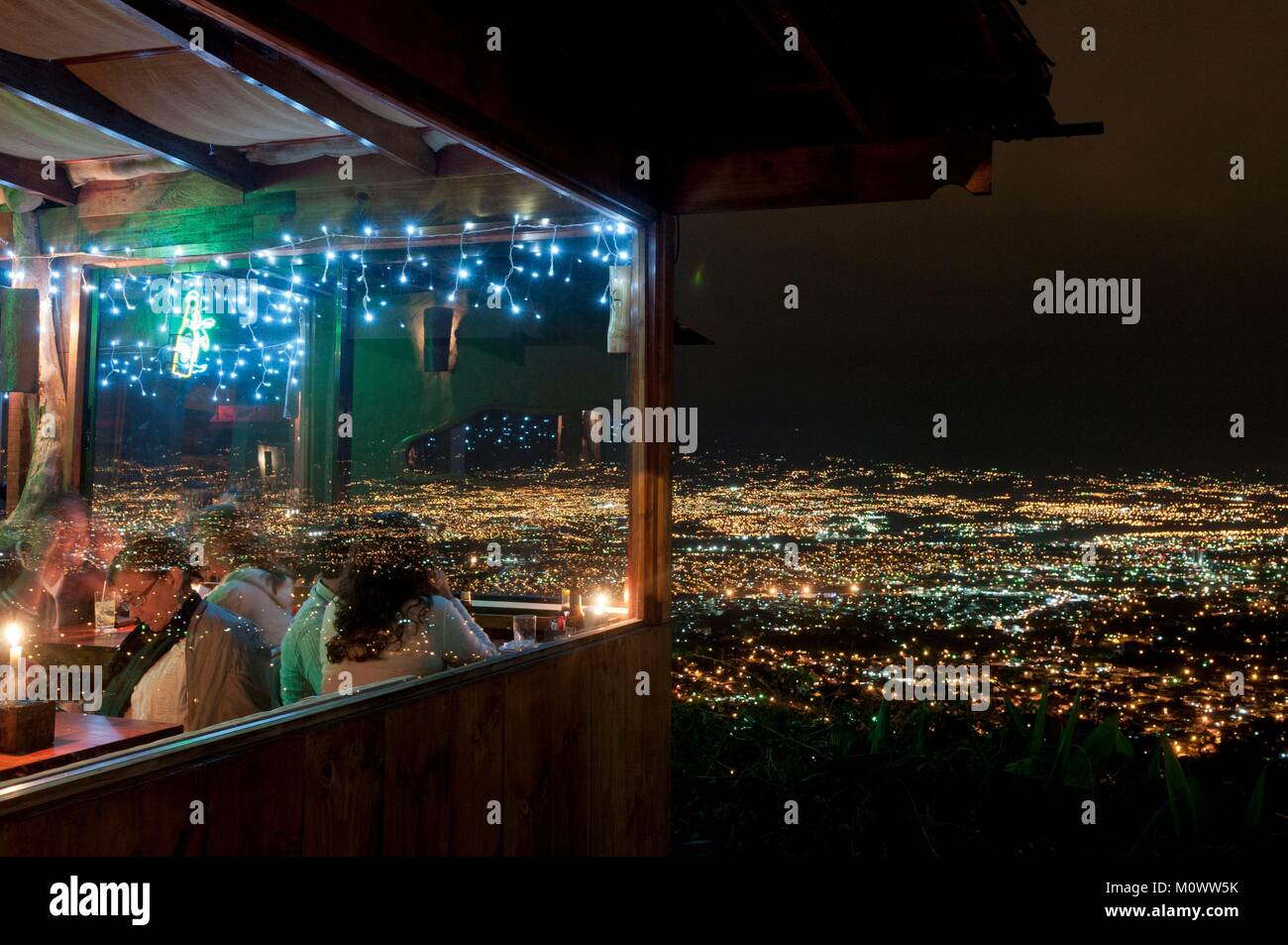 Costa Rica,San Jose province,San Jose,city view at night Stock Photo