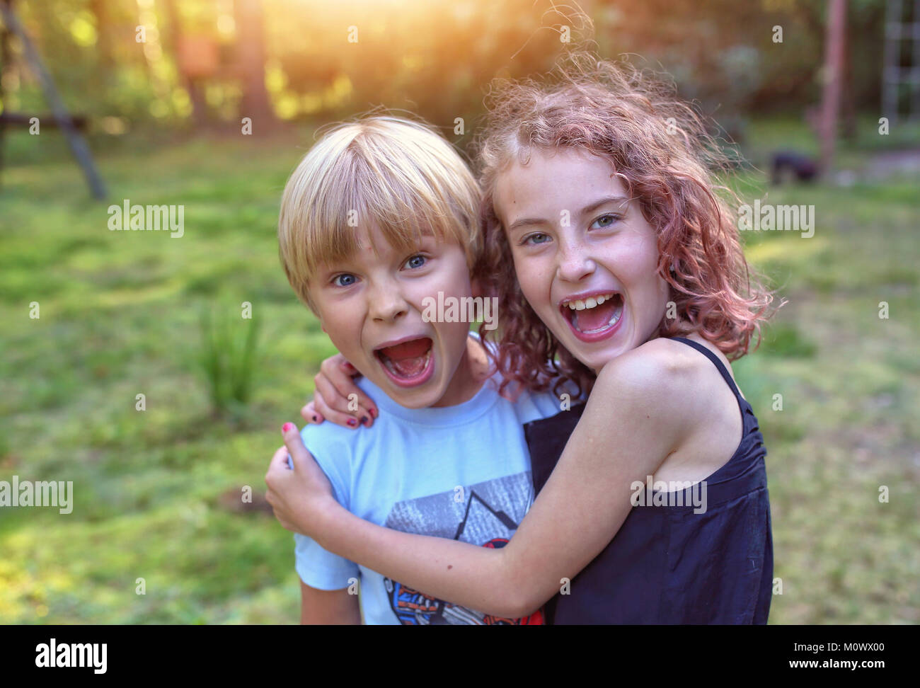 friends have fun of meeting together Stock Photo
