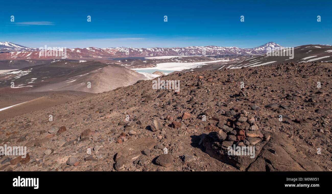 Argentine,Catamarca province,Puna desert,Laguna Verde,Chaschuil valley,route 60 betwen Fiambala and Chile border Stock Photo