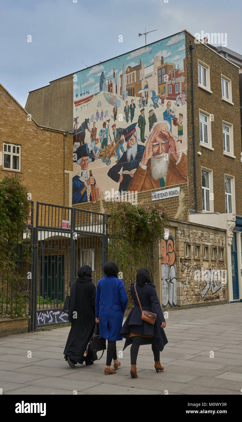mile end mural london Stock Photo