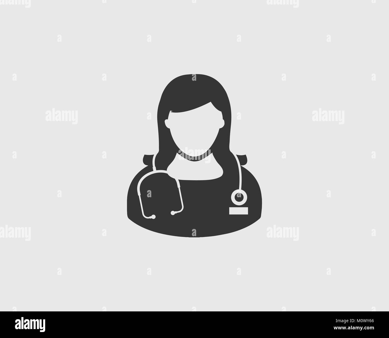 Nurse Icon on gray Background Stock Vector Image & Art - Alamy