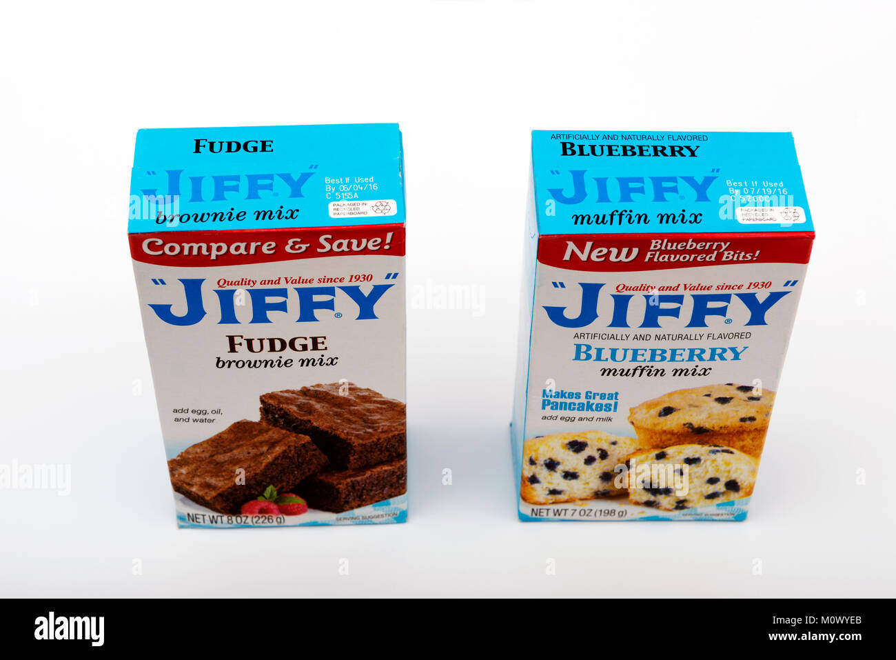 Jiffy cake mixes Stock Photo