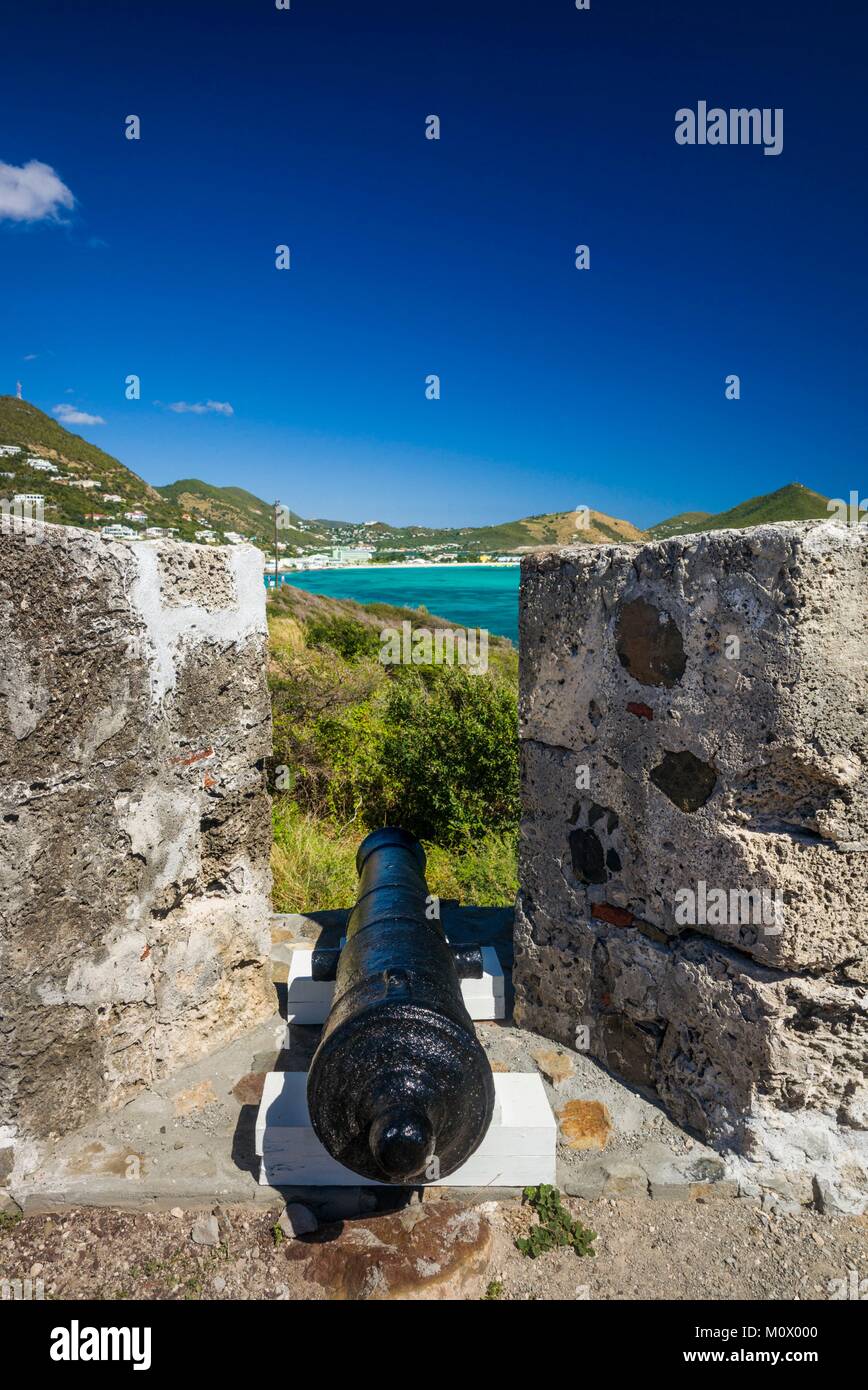 Netherlands,Sint Maarten,Philipsburg,Fort Amsterdam ruins Stock Photo