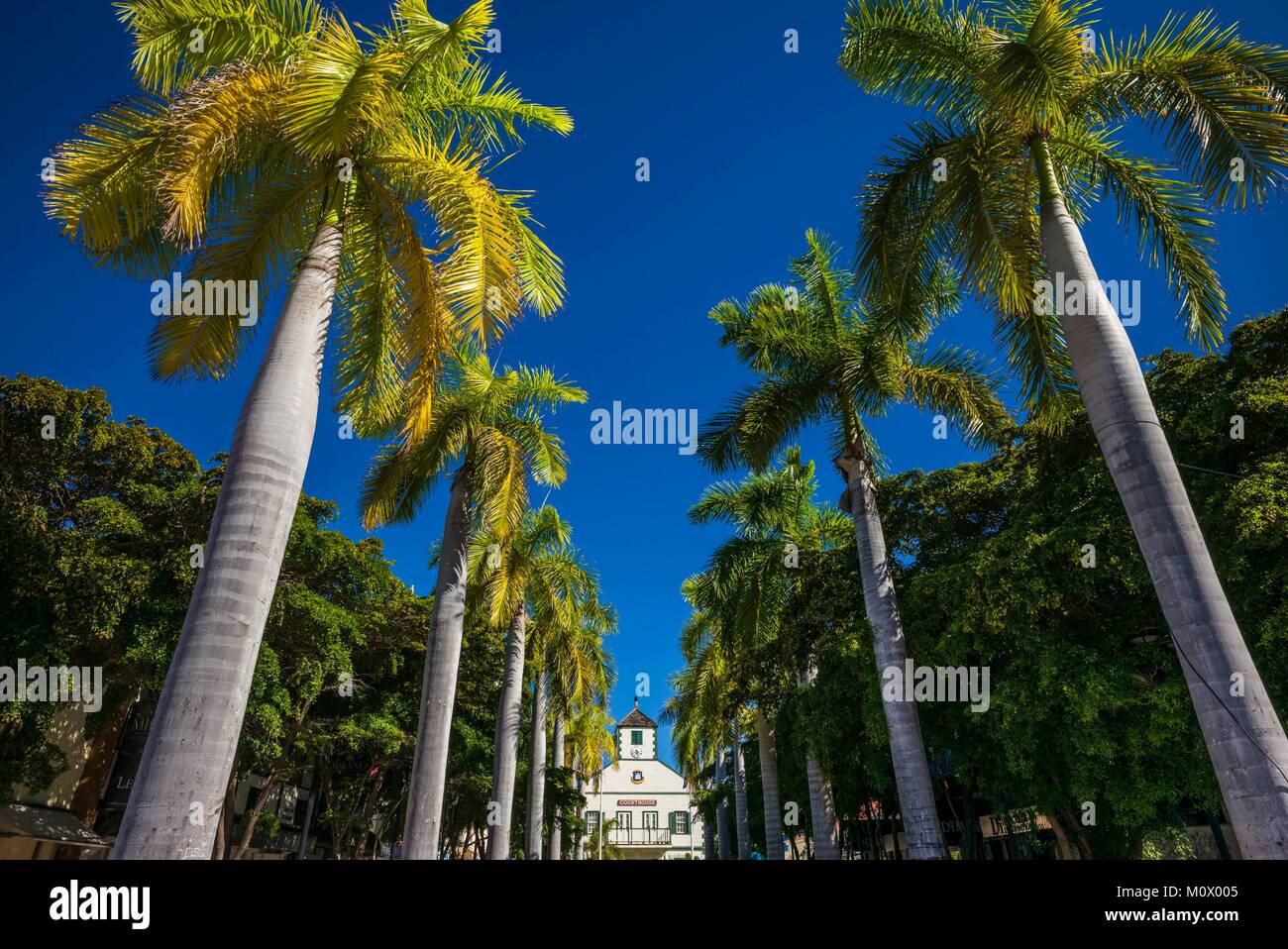 Netherlands,Sint Maarten,Philipsburg,Philipsburg Courthouse,exterior Stock Photo