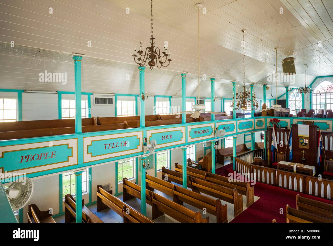 Netherlands,Sint Maarten,Philipsburg,Philipsburg Methodist Church,interior Stock Photo