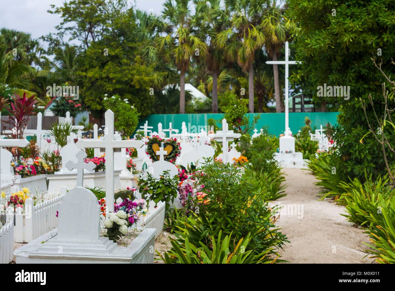 French West Indies,St-Barthelemy,Lorient,traditional cemetery Stock Photo