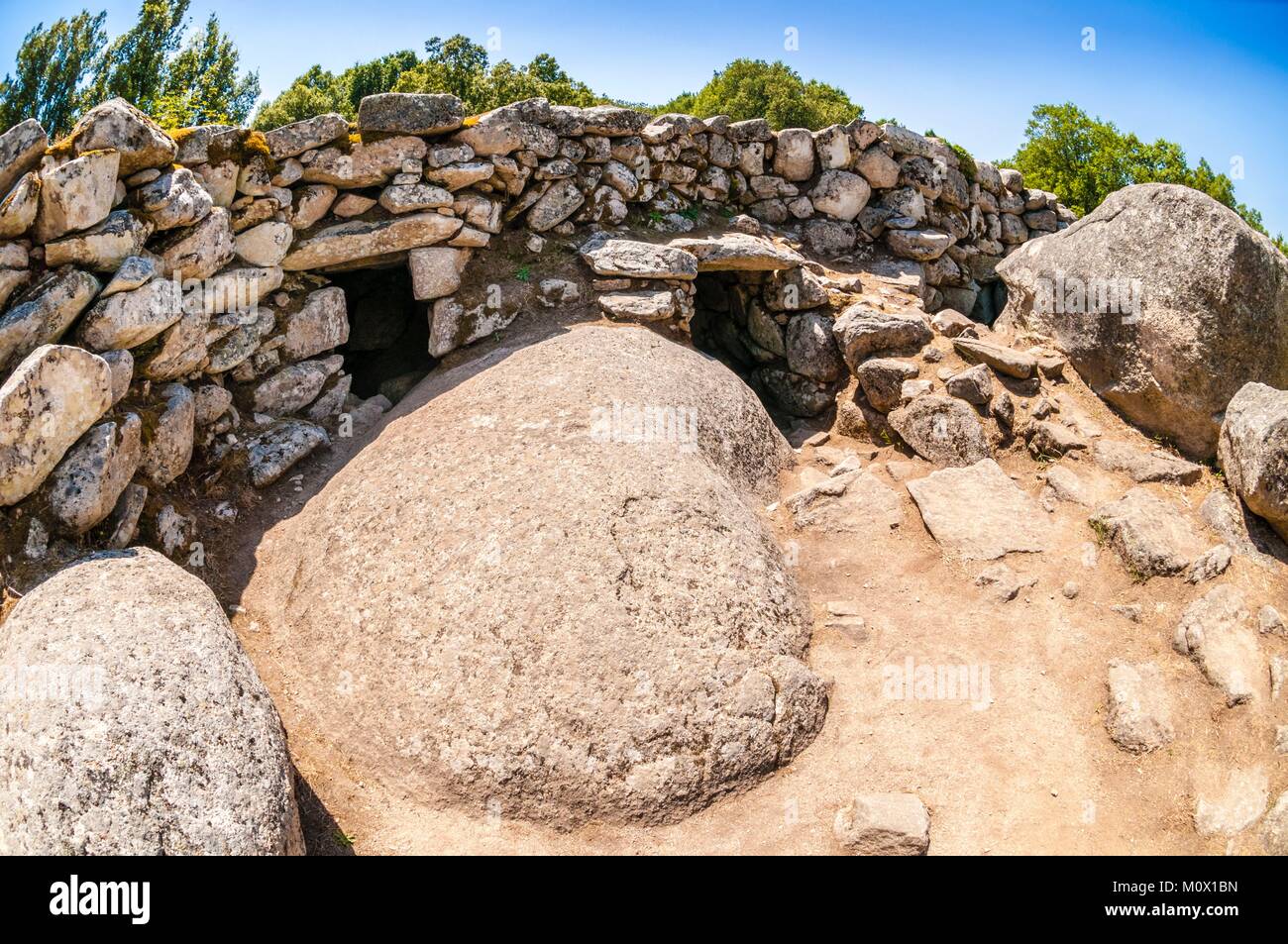 France,Corse du Sud,Alta Rocca region,Mare a Mare Sud hiking trail,Levie,Cuccuruzzu archaeological site Stock Photo