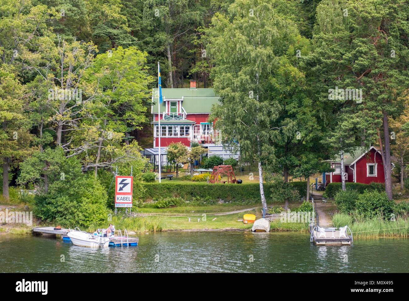 Sweden,Stockholm,Lidingo is an island located east of downtown Stockholm,cottage second home Stock Photo