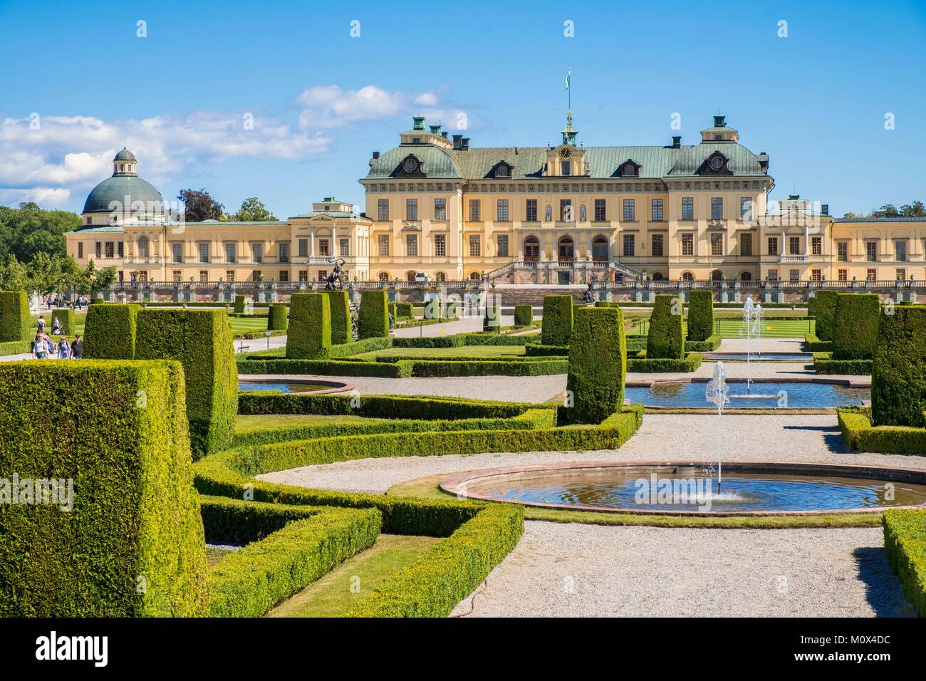 Sweden,Stockholm County,Lovon Island,Lake Malaren,Drottningholm Royal Estate,listed as World Heritage by UNESCO,residence of the Swedish Royal Family Stock Photo