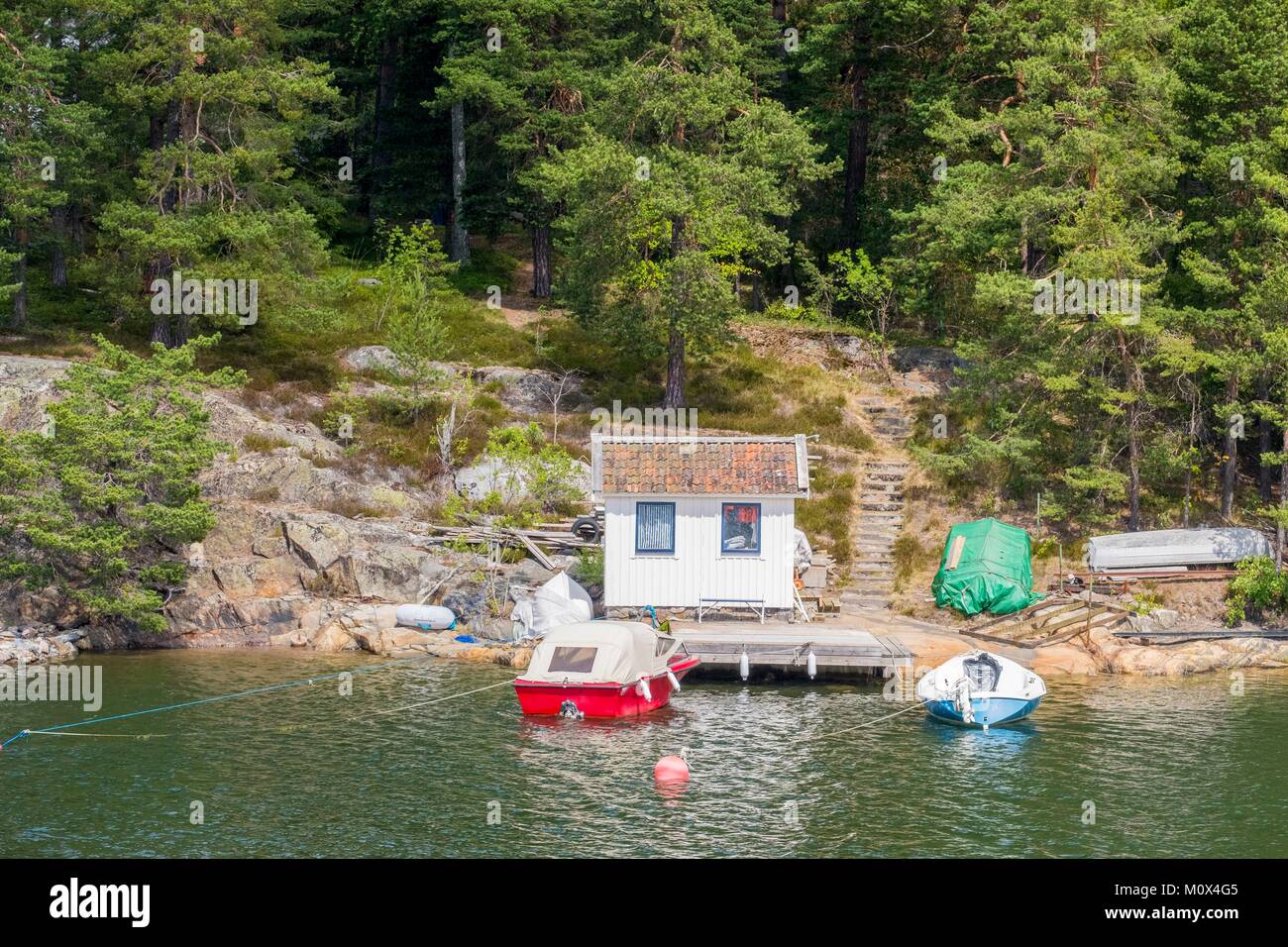 Sweden,Stockholm,Lidingo is an island located east of downtown Stockholm,secondary residences Stock Photo
