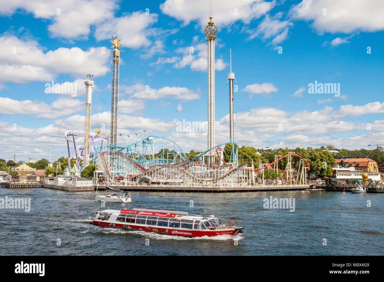 Sweden,Stockholm,Isle of Djurgarden,Tivoli amusement park Stock Photo
