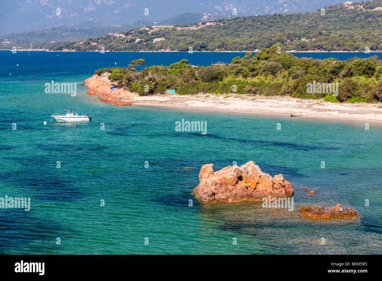 France,South Corsica,Lecci,beach of Punta di Benettu Stock Photo