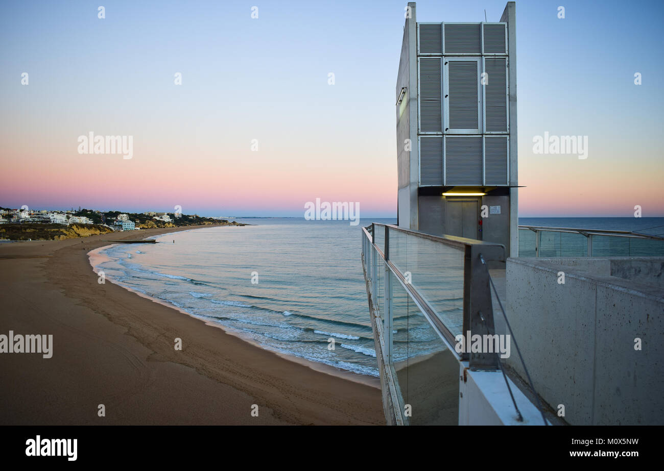 Albufeira Beach View Stock Photo