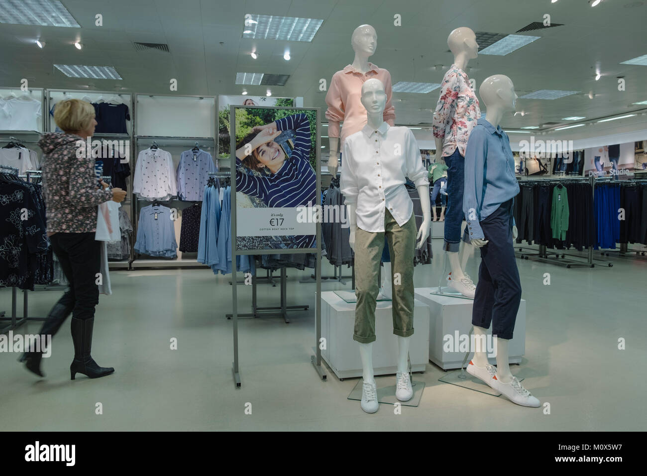 Mannekins in Marks and Spencers shop in Liffey Valley shopping center