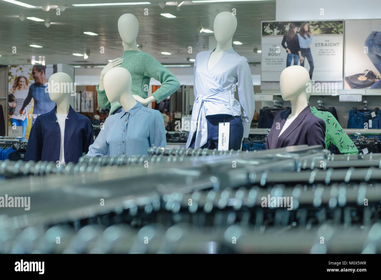 Mannekins in Marks and Spencers shop in Liffey Valley shopping center