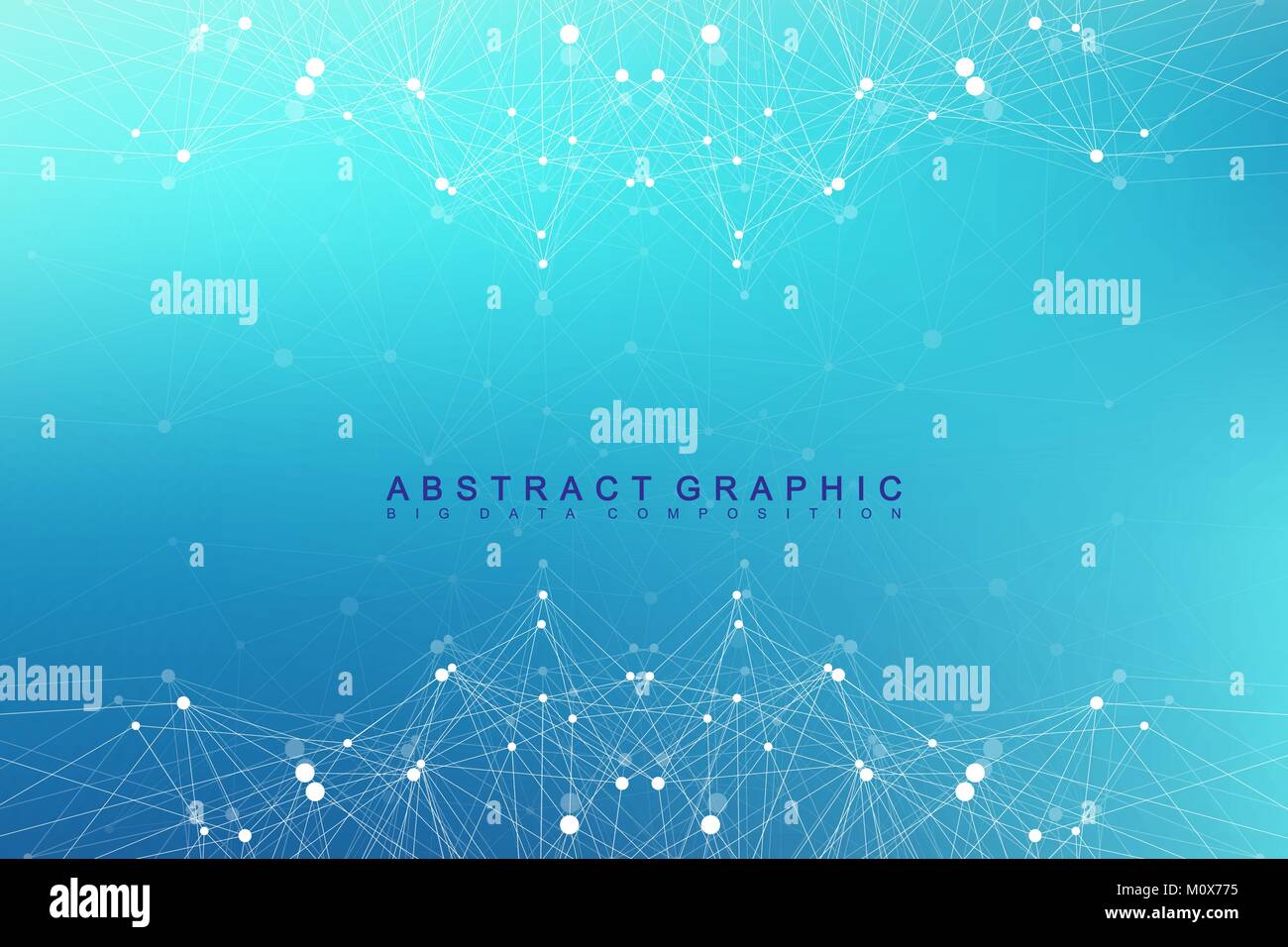 Global network connection. Network and big data visualization ...