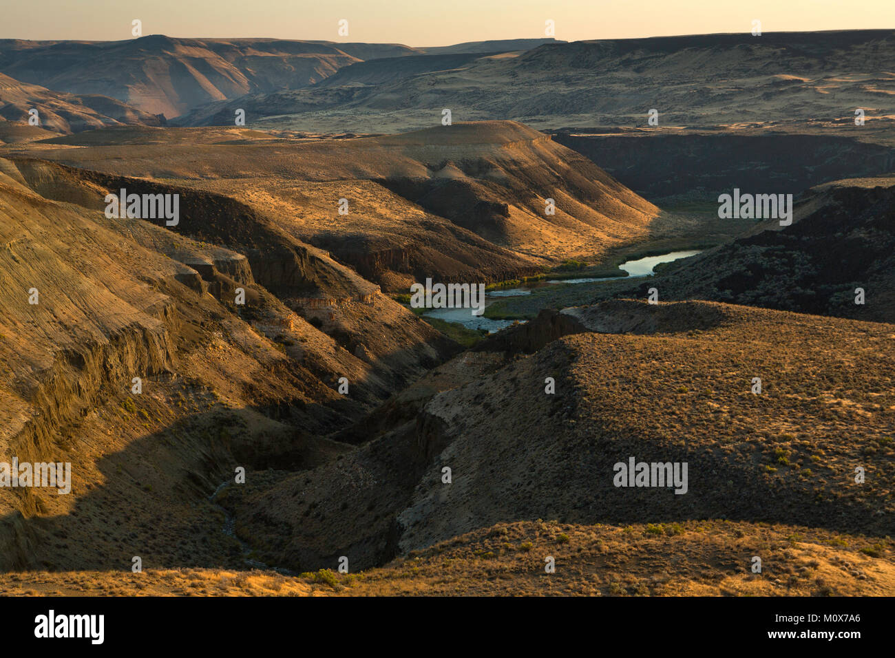 The canyon along the Chalk Basin and the Owyhee River of Oregon. USA Stock Photo