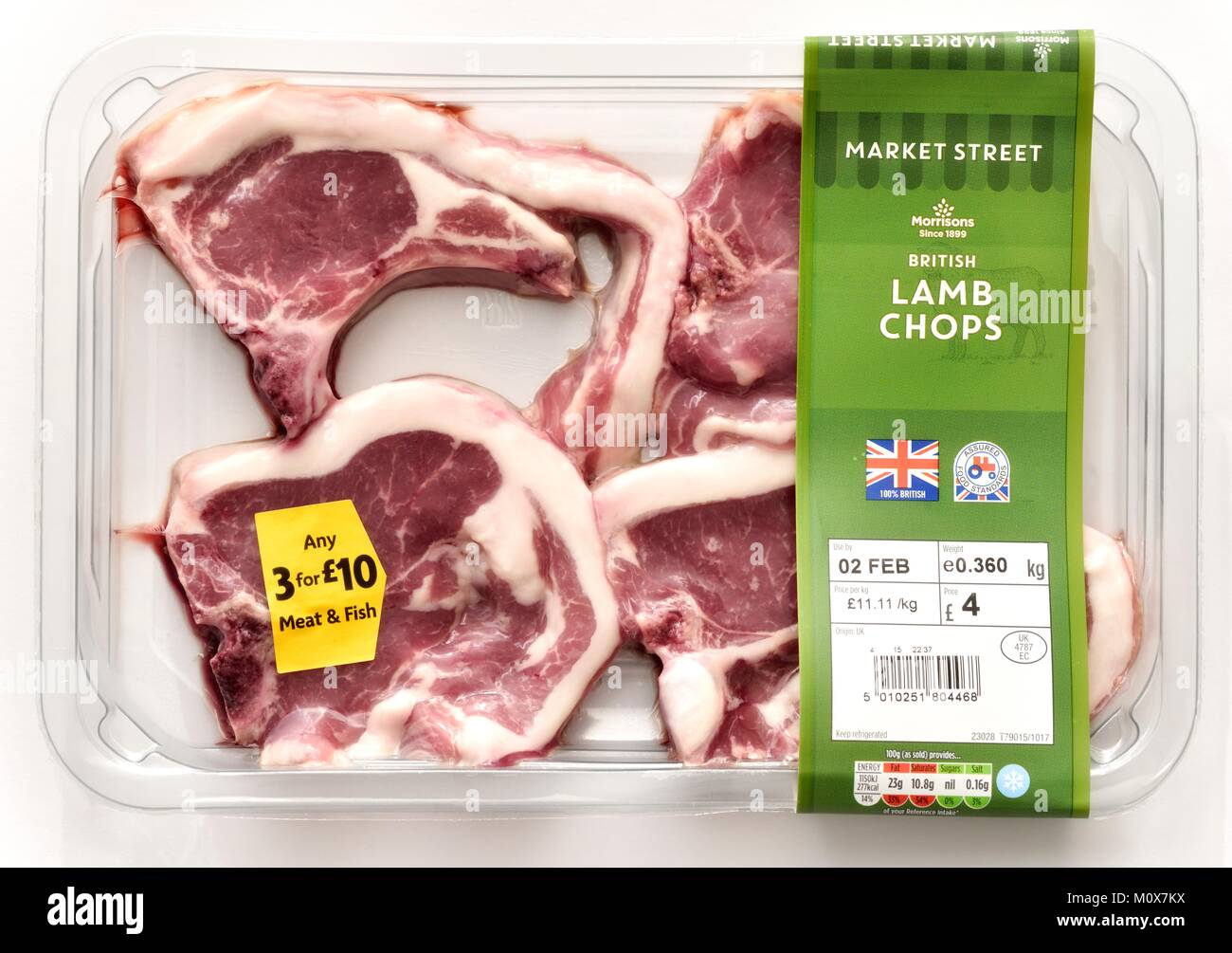 British Lamb Chops Stock Photo - Alamy
