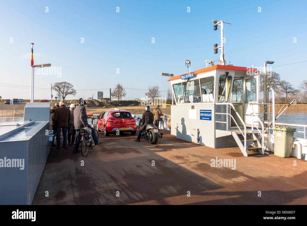 On board of Ferry, ferry bridge,