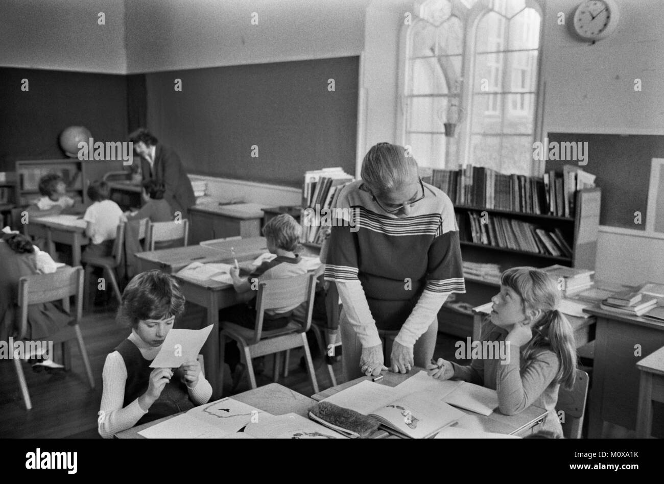 Village Primary school 1970s England. Cheveley Cambridgeshire 1978 70s UK HOMER SYKES Stock Photo