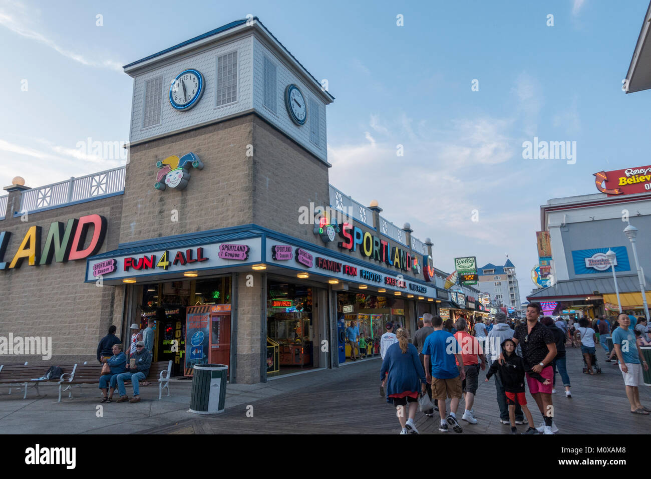 General views of outlets on the Boardwalk in Ocean City, Maryland, United States Stock Photo Alamy