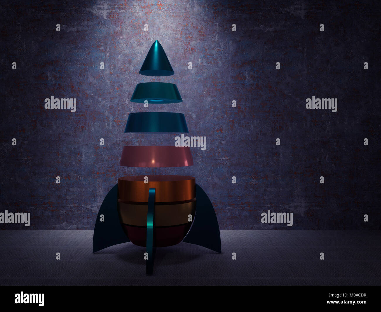 3d rendering rocket processing model Stock Photo - Alamy