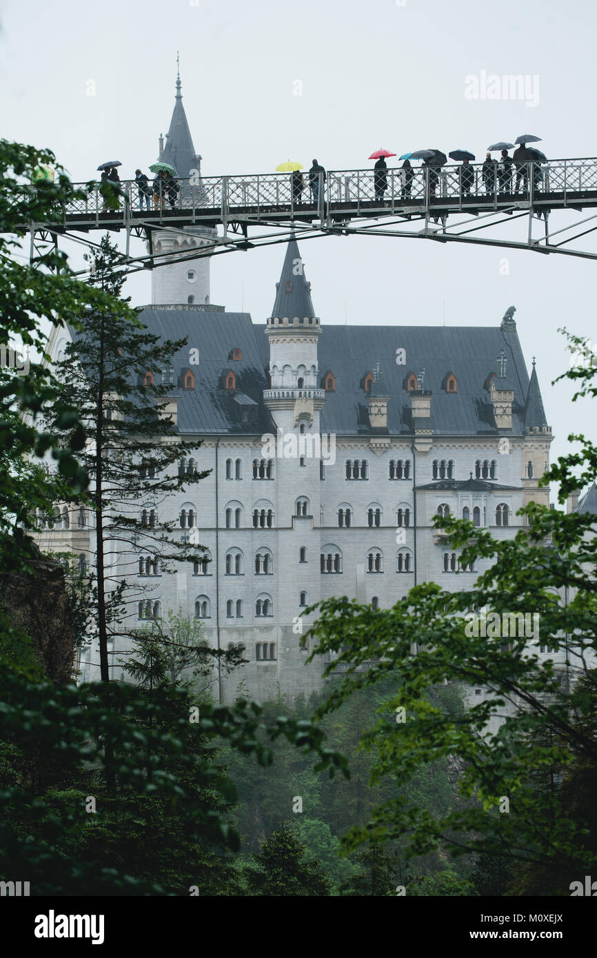 Neuschwanstein Castle Bridge Stock Photo