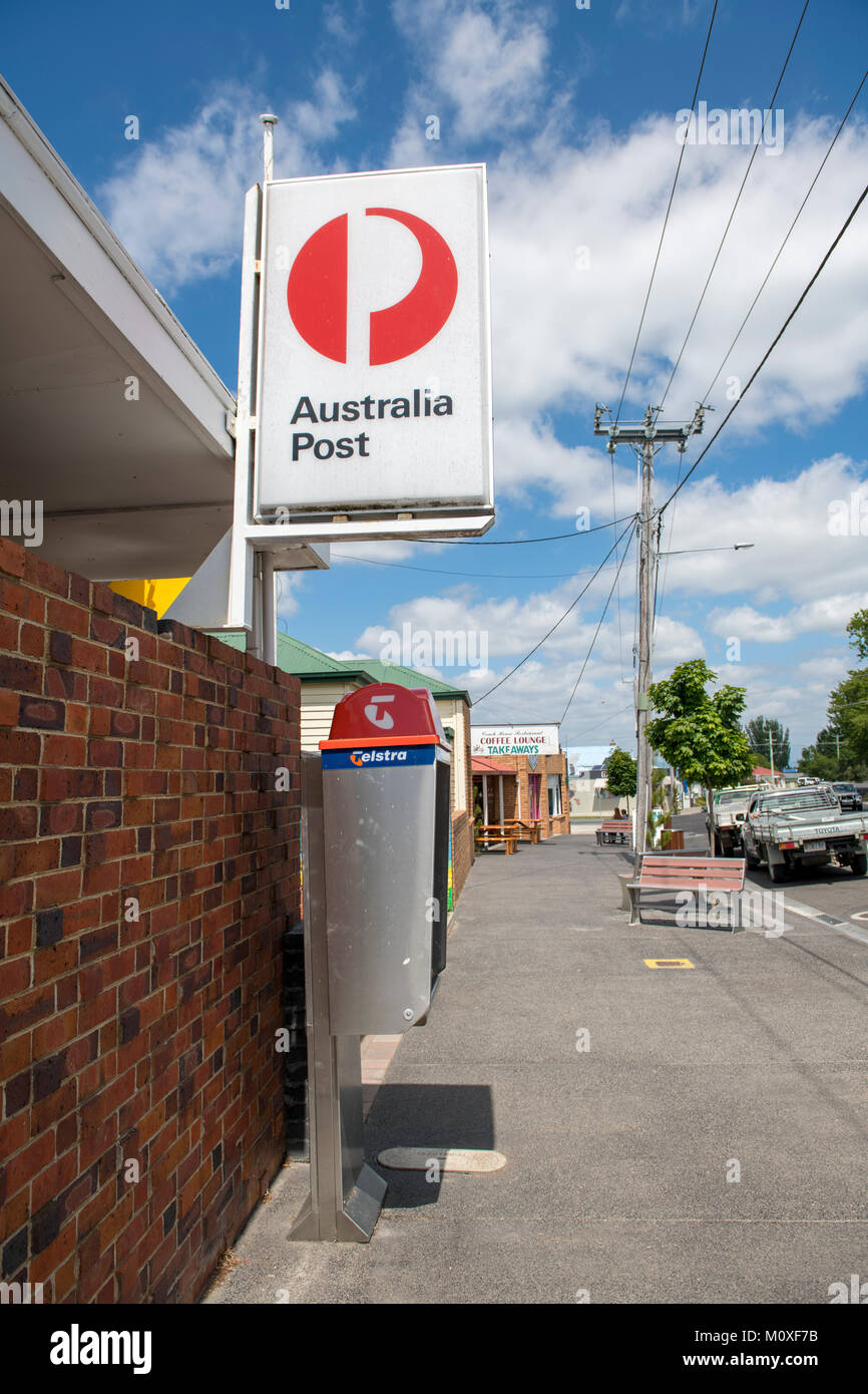 Australian Post post office in Tasmania Stock Photo Alamy