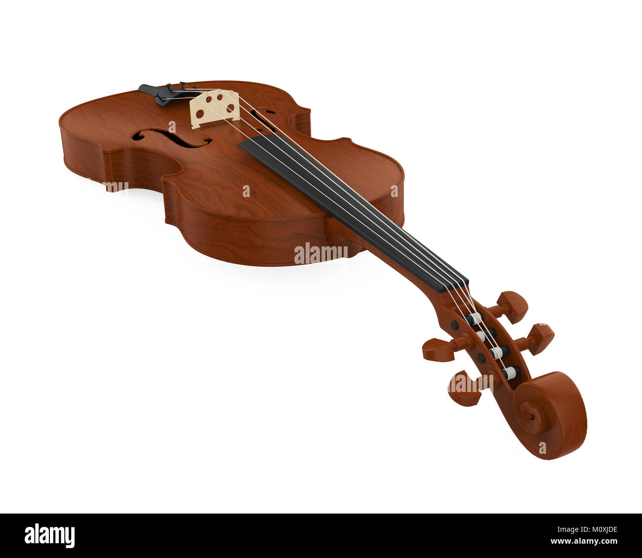 Aged Violin Isolated Stock Photo
