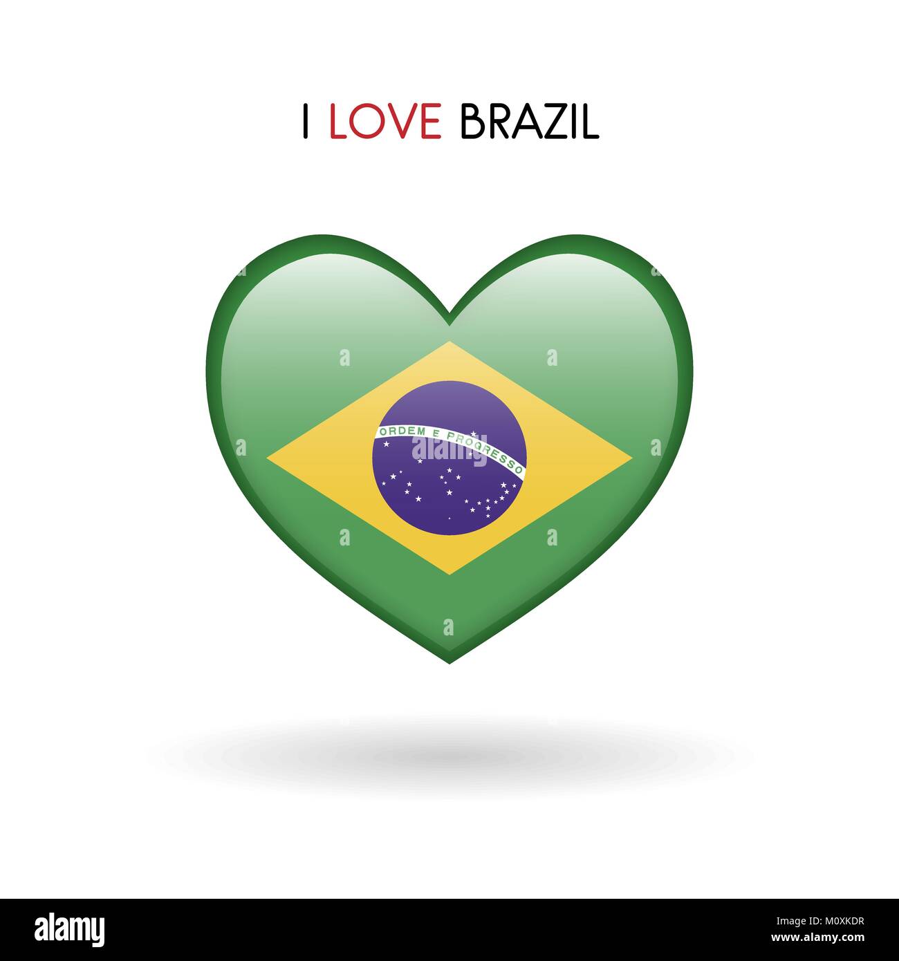 Valentines Day Heart Shapes and Flag of Brasil Stock Photo - Image of view,  pour: 105272194