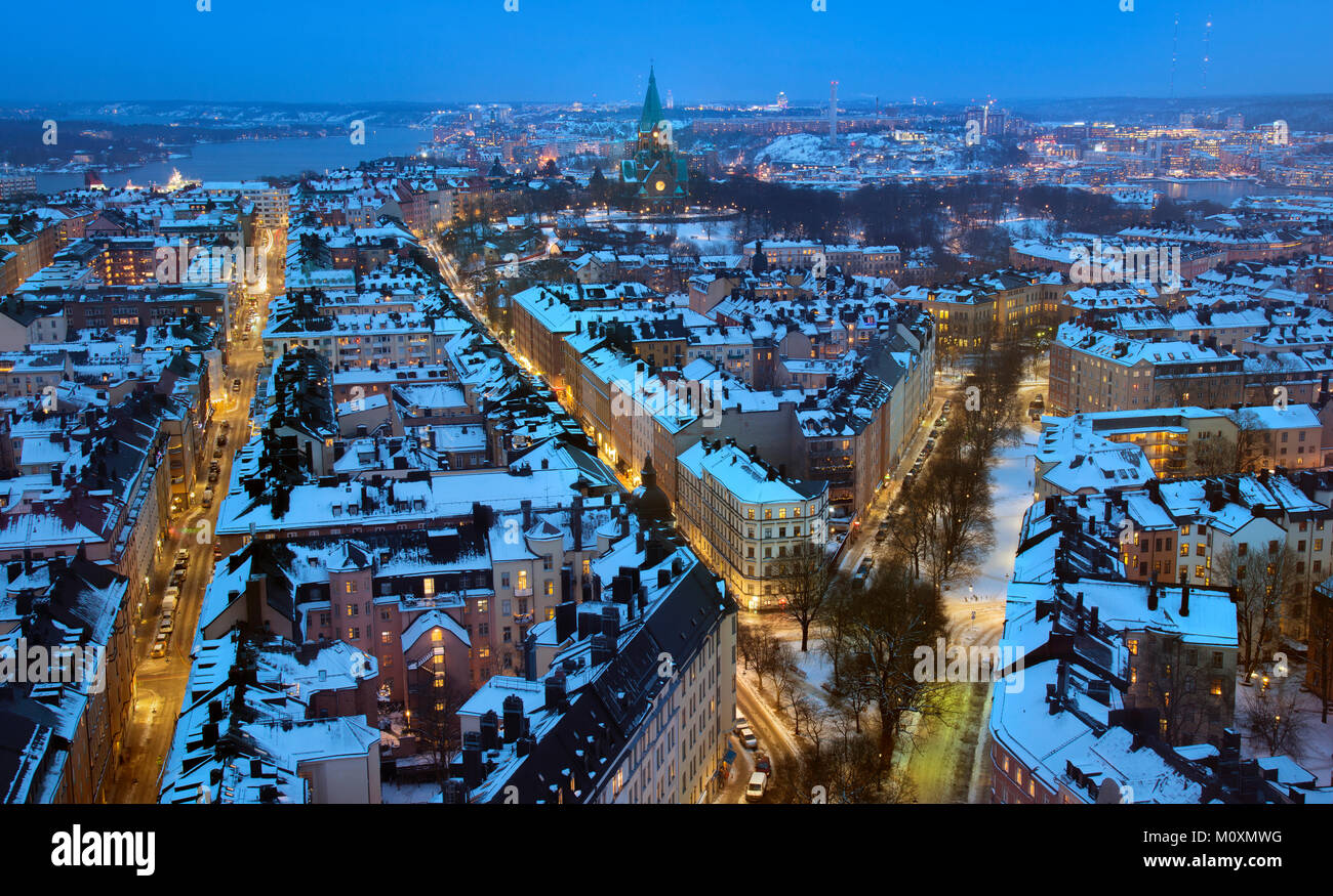 Aerial View Of Stockholm City Stock Photo - Alamy