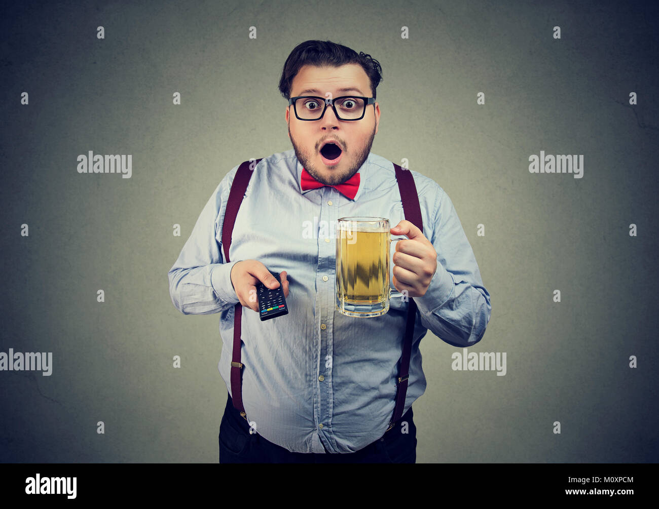 Beer belly man hires stock photography and images Alamy