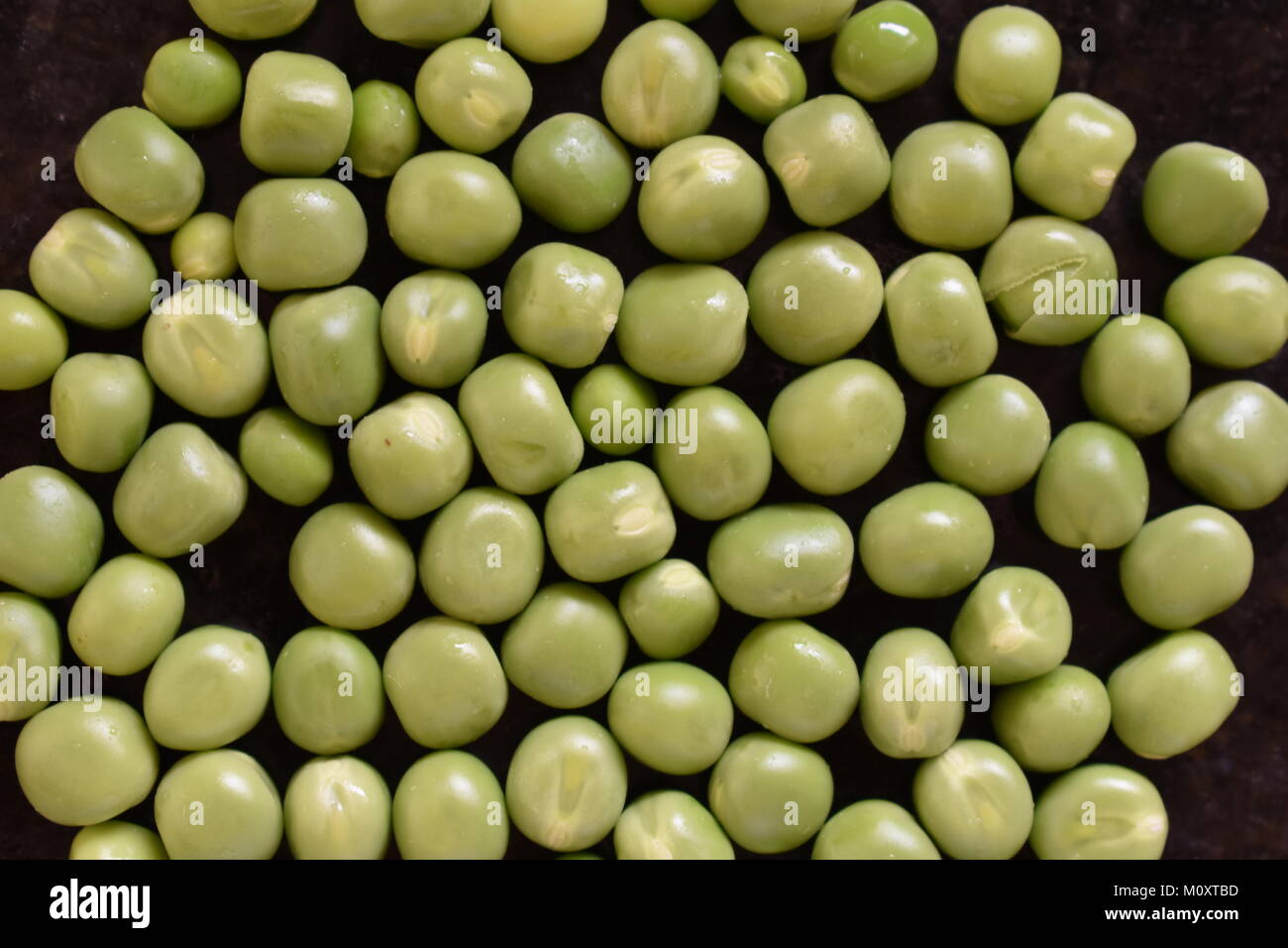 Close view of green pea looking awesome. Stock Photo