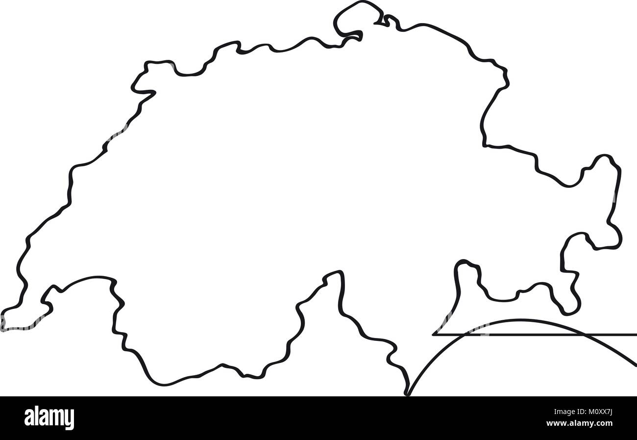Swiss country map Stock Vector Images Alamy