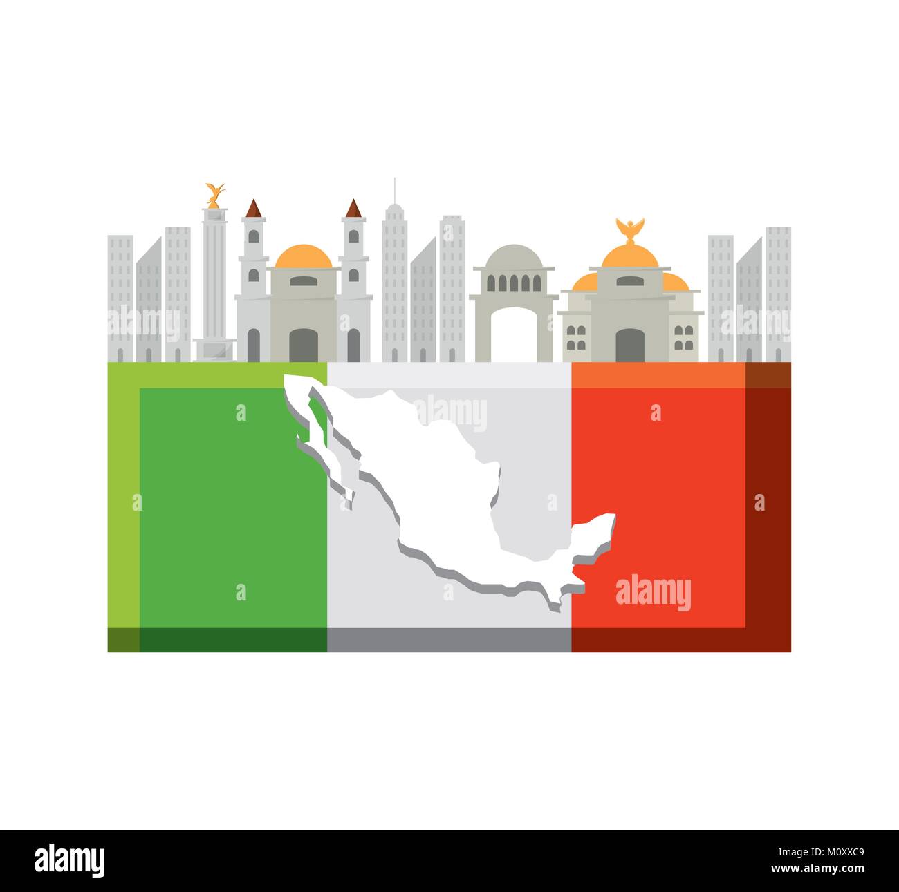 mexico flag with traditional mexican symbol Stock Vector Image &amp; Art ...