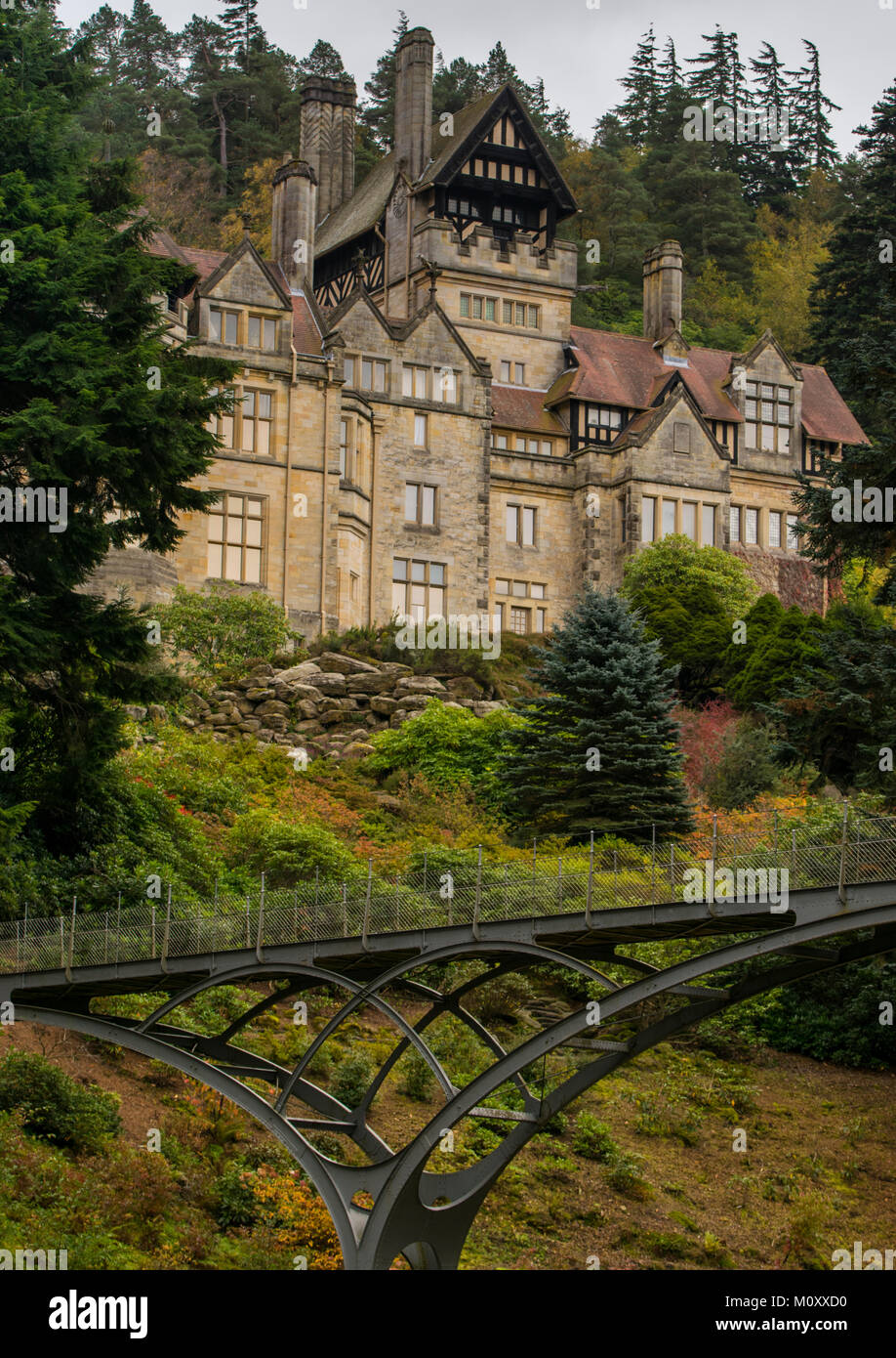 Cragside house garden rothbury northumberland hi-res stock photography ...