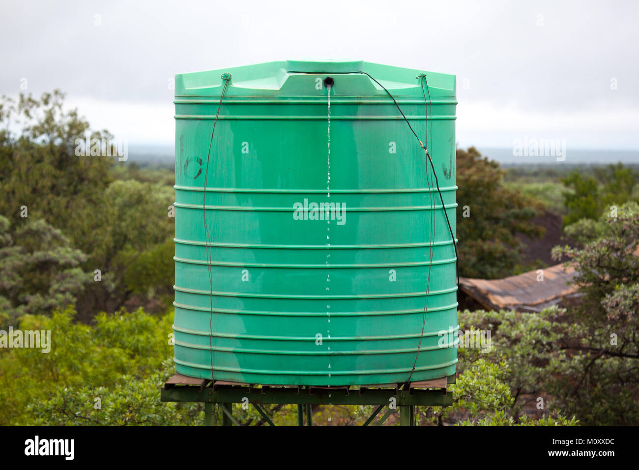 A South African Water Tank For the Collection Of Rain Water Overflows