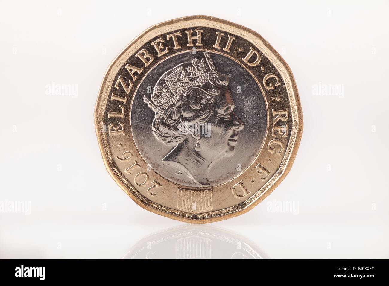 New 2016 one pound coin Stock Photo