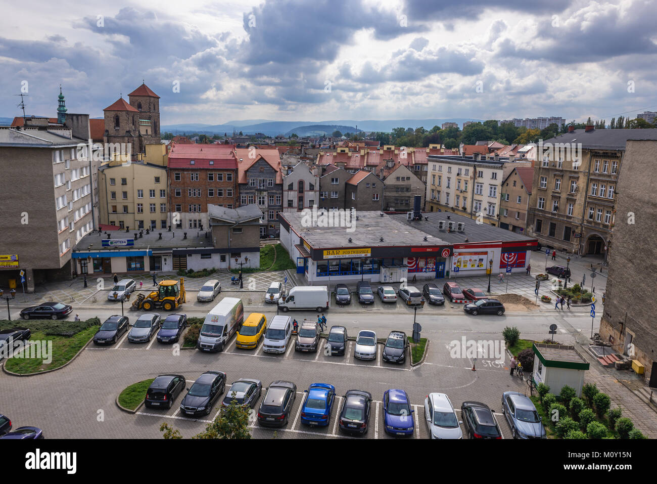 Premium Photo  Aerial view of a medieval castle fortress in the city of  klodzko poland