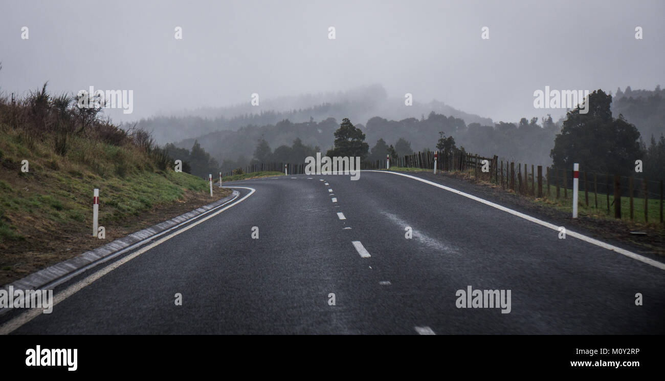 On the road in New Zealand Stock Photo