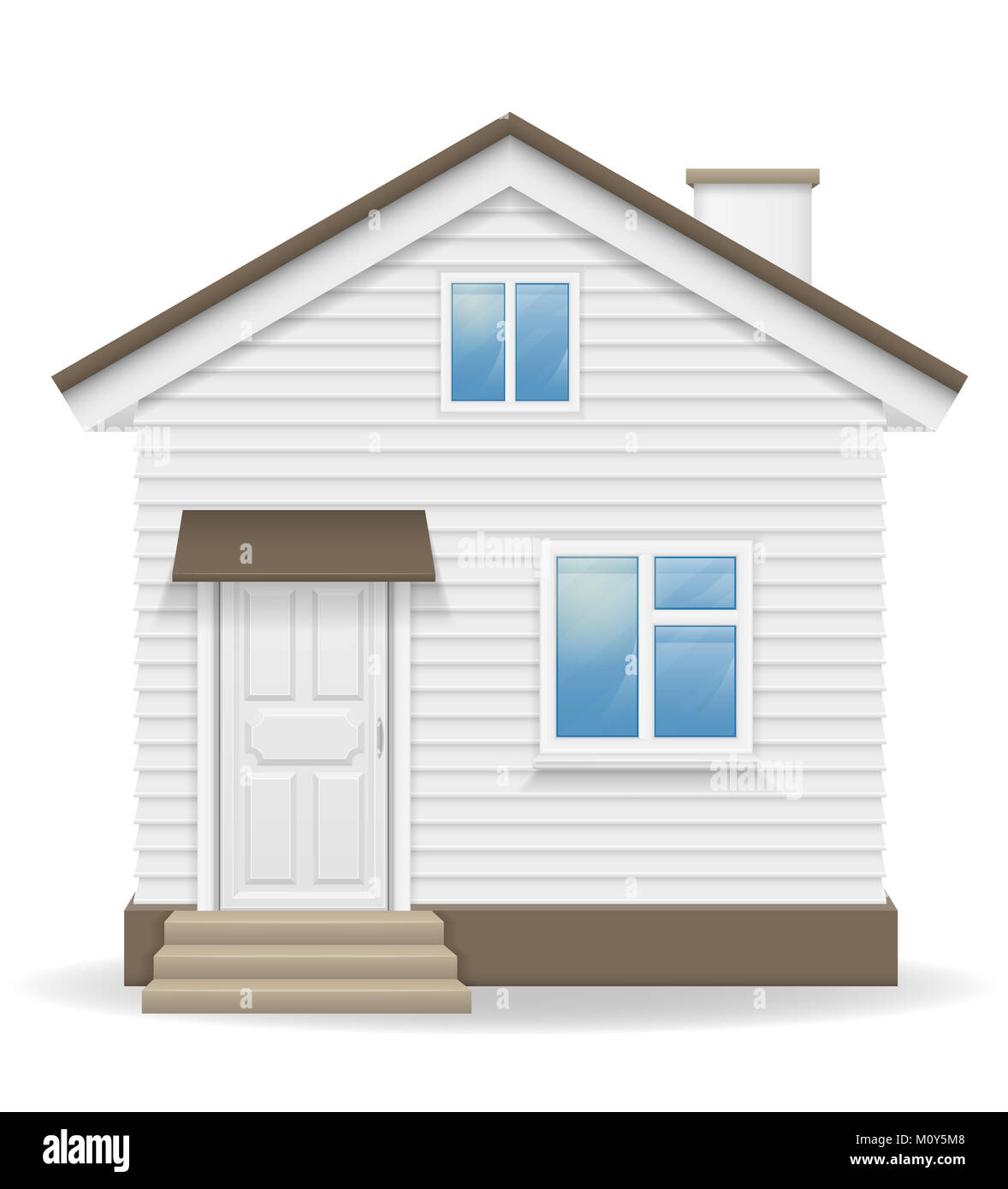 small country house vector illustration isolated on white background ...
