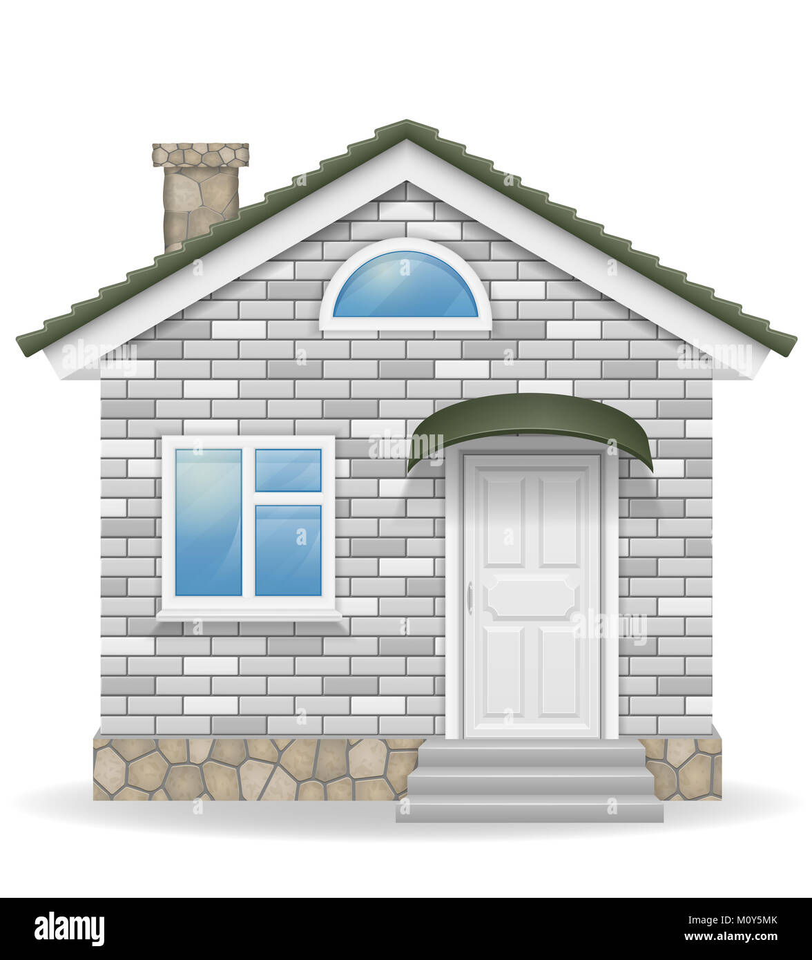 small country house vector illustration isolated on white background ...
