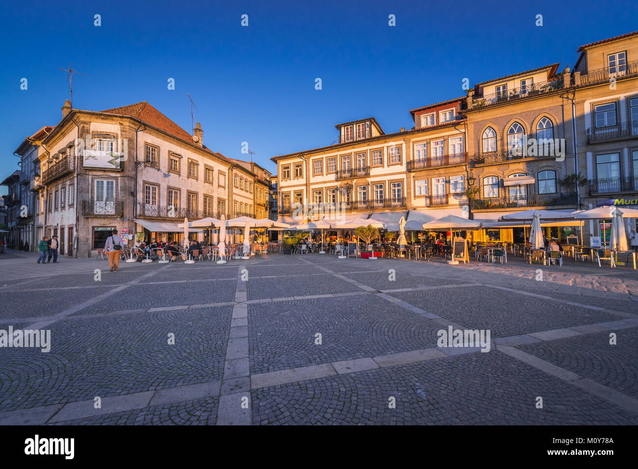 Camoes Square in Ponte de Lima city, part of the district of Viana do Castelo, Norte region of Portugal Stock Photo