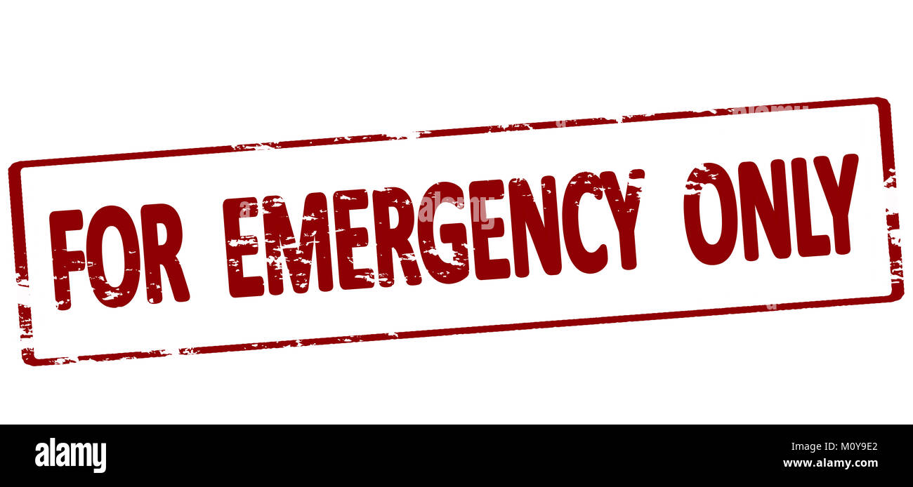 Rubber stamp with text for emergency only inside, vector illustration Stock Photo
