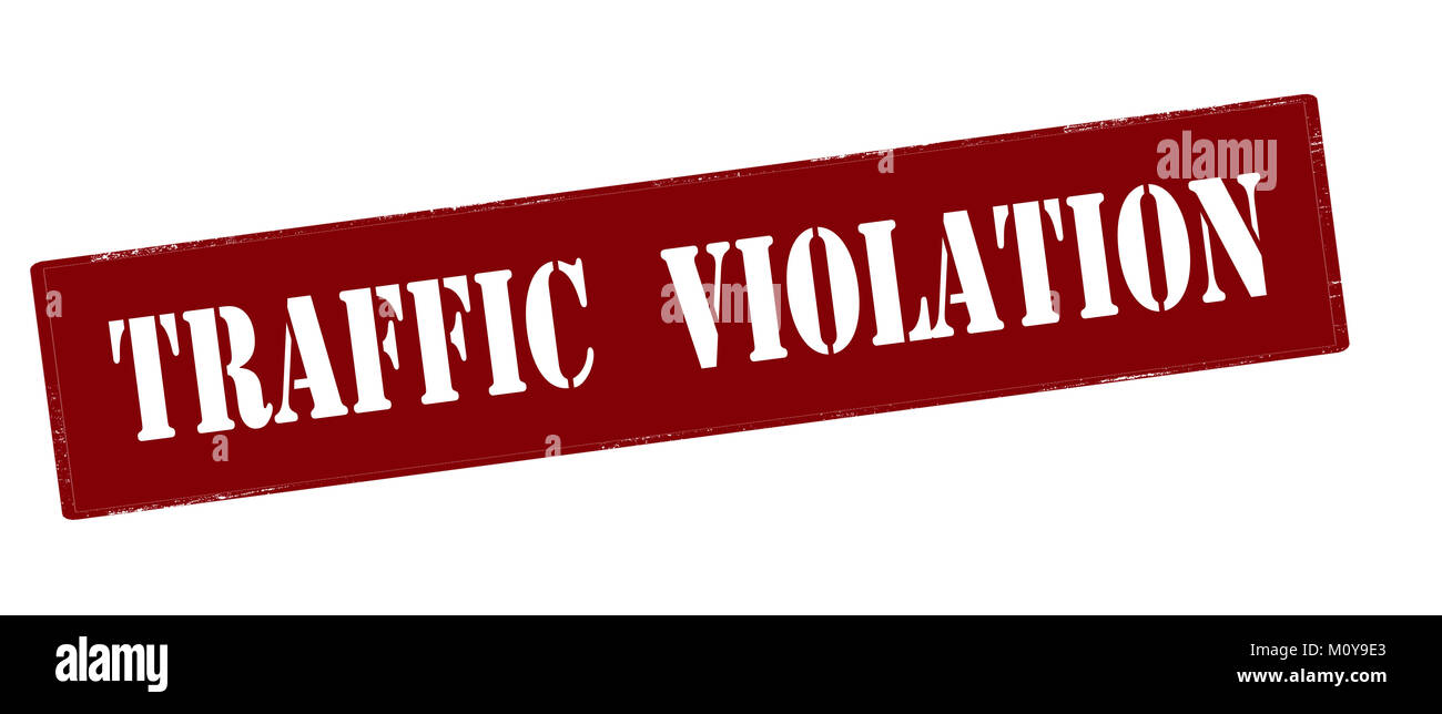 Rubber stamp with text traffic violation inside, vector illustration Stock Photo