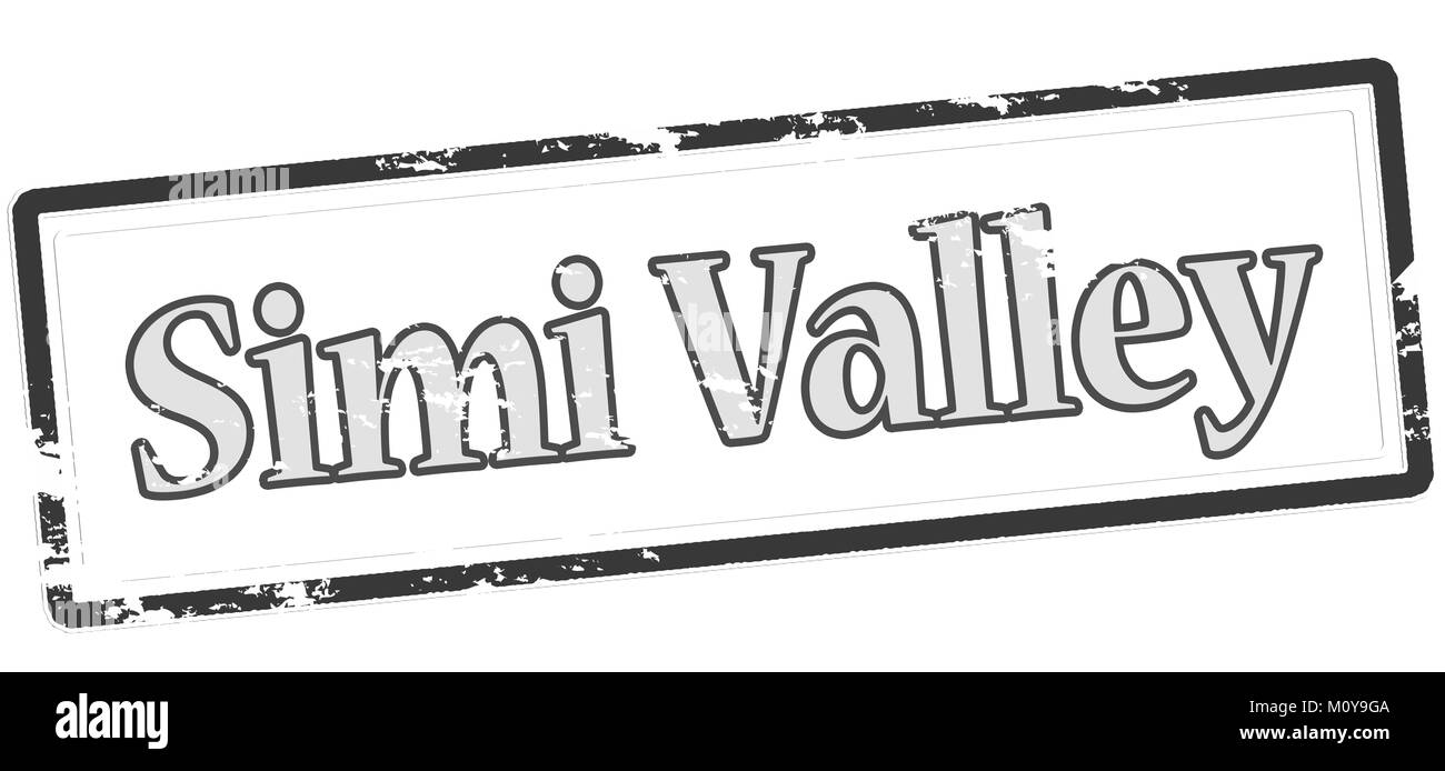 Rubber stamp with text Simi Valley inside, vector illustration Stock