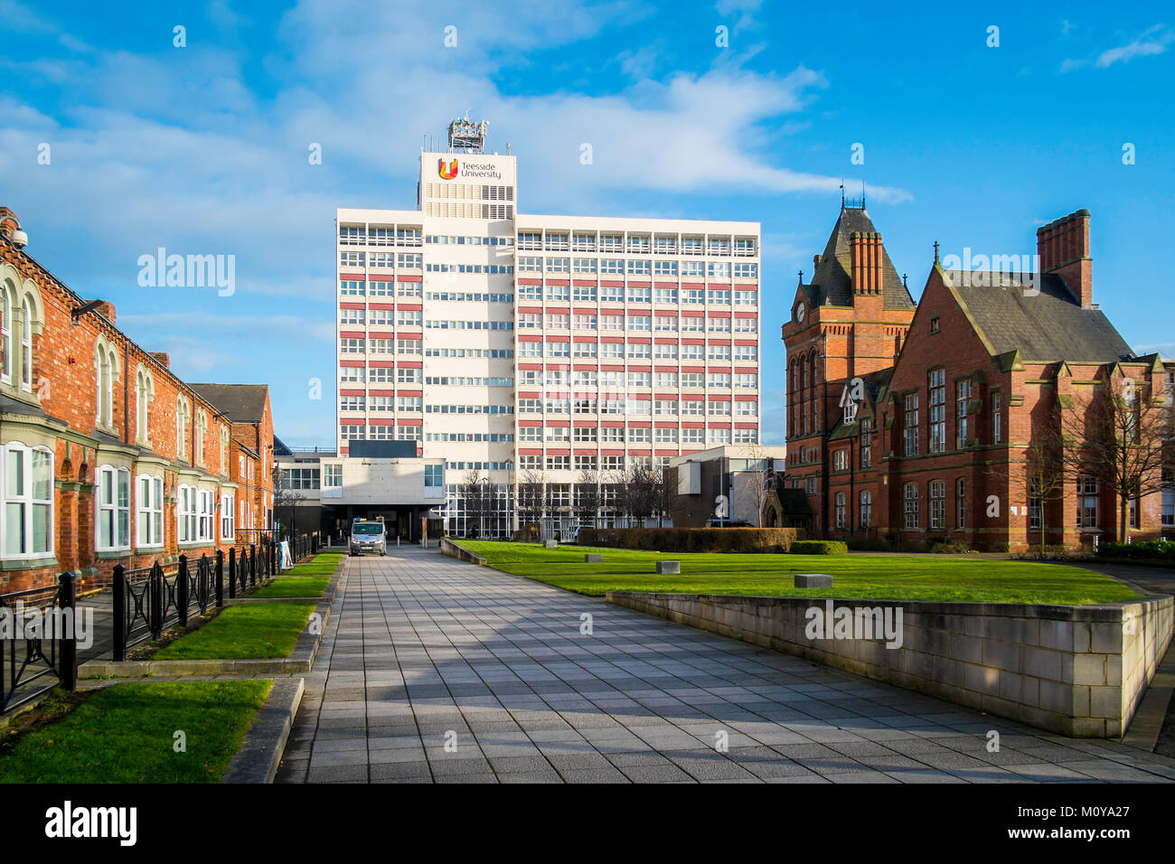 University of Teesside campus and buildings in Middlesbrough England UK Stock Photo