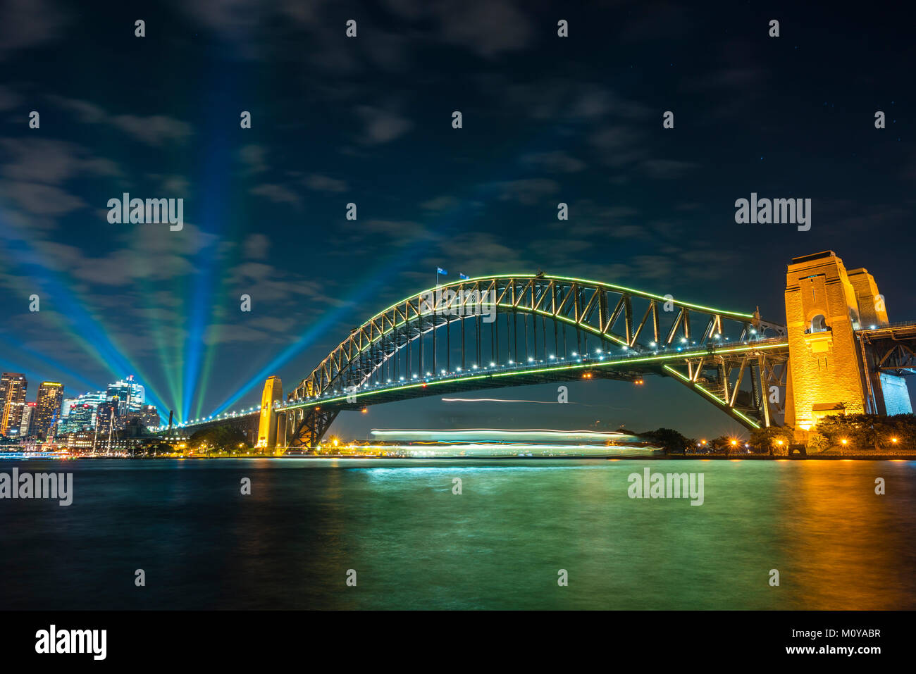 Sydney Harbour Bridge at night Stock Photo Alamy