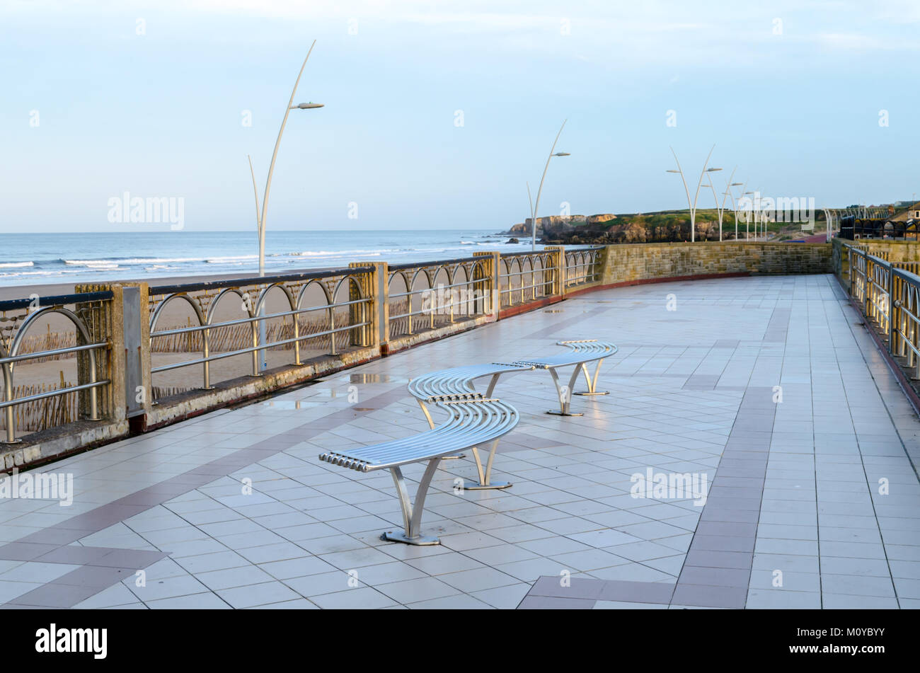 Upper Deckway of The Arcade located at The Amphitheatre, South Shields Stock Photo